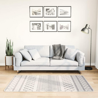 vidaXL Rug Washable 80x150 cm Black and White Anti Slip
