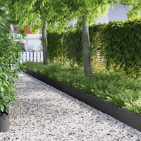 vidaXL Lawn Edgings 30 pcs Black 103 x 0.05 x 22 cm Steel