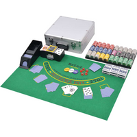vidaXL Combine Poker/Blackjack Set with 600 Laser Chips Aluminium