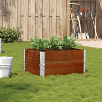 vidaXL Garden Planter Brown 80x60 cm Solid Wood Pine
