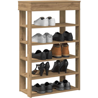vidaXL Shoe Rack Artisan Oak 60x30x98 cm Engineered Wood