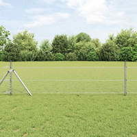 vidaXL Fence Post Silver 50 x 0.6 m (25 mm mesh) Steel