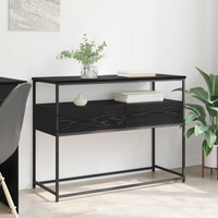 vidaXL Console Table Black Oak 100 x 40 x 75 cm Engineered Wood