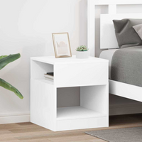 vidaXL End Table 2 pcs White 40.5 x 40 x 45 cm Engineered Wood