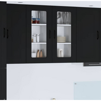 vidaXL Kitchen Cabinet with Storage Kalmar 2 pcs Black 40 x 31 x 80 cm