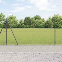 vidaXL Fence Post Grey 50 x 1.2 m (13 mm mesh) Steel and PVC