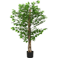 vidaXL Artificial Ficus Plant 788 Leaves 120 cm Green