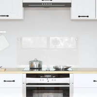 vidaXL Kitchen Backsplash Transparent 80 x 40 cm Tempered Glass