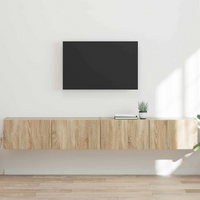 vidaXL TV Wall Cabinet 2 pcs Sonoma 98 x 31 x 29.5 cm Engineered Wood