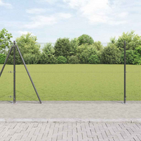 vidaXL Fence Post Grey 25 x 1.2 m (19 x 19 mm mesh) Steel and PVC