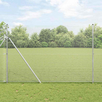 vidaXL Fence Post Silver 50 x 1.5 m (12 x 12 mm mesh) Steel