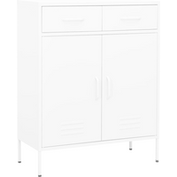 vidaXL Storage Cabinet White 80x35x101.5 cm Steel