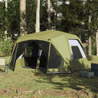 vidaXL Family Tent 10-Person Green Quick Release Waterproof