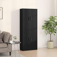 vidaXL Wall-Mounted Cabinet 2 pcs Black Oak 69.5 x 34 x 90 cm