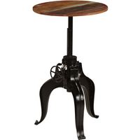 vidaXL Bar Table Solid Reclaimed Wood 60x(76-110) cm