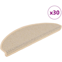 vidaXL Stair Mats Self-adhesive Sisal-Look 30 pcs 65x21x4 cm Berber
