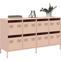 vidaXL Sideboard Pink 135x39x73.5 cm Cold-rolled Steel