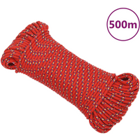 vidaXL Boat Rope Red 5 mm 500 m Polypropylene