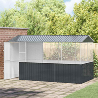 vidaXL Bird Cage Anthracite 410 x 210 x 230 cm Galvanised Steel