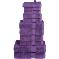 vidaXL 12 Piece Premium Towel Set SOLUND Purple 600 gsm