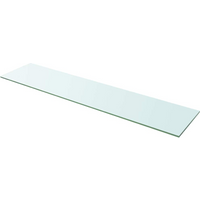 vidaXL Shelf Panel Glass Clear 110x25 cm