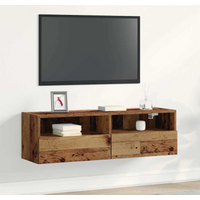 vidaXL TV Wall Cabinet Old wood 100 x 30 x 30 cm Engineered Wood