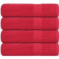 vidaXL Shower Towels "FROGN" 4 pcs Red 70x140 cm 360 gsm