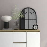 vidaXL Mirror Black 60x45 cm Iron for Indoor Use