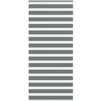 vidaXL Zebra Blind Dark Grey 100x230 cm Fabric Width 95.9 cm Polyester