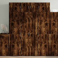 vidaXL Storage Cabinet Smoked Oak 70x42.5x225 cm Engineered Wood