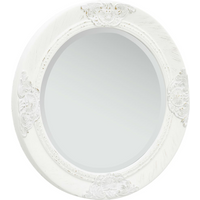 vidaXL Wall Mirror Baroque Style 50 cm White