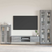 vidaXL Sideboard FLORIN Grey Sonoma 55.5 x 29 x 103 cm Engineered Wood