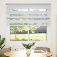 vidaXL Zebra blind 140.9x175 cm Fabric Width 136.7 cm white