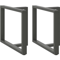 vidaXL Dining Table Legs T-Shaped 2 pcs Anthracite 90x35x(72-73) cm Steel