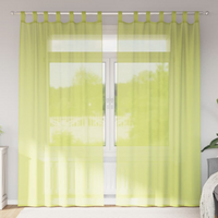vidaXL Voile Curtains with Tab Top 2 pcs Apple Green
