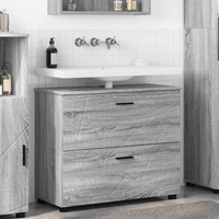 vidaXL Bathroom Cabinet with Drawer Grey Sonoma 76.5 x 35 x 64 cm
