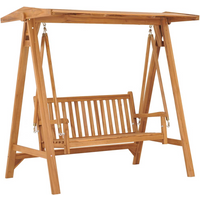 vidaXL Swing Bench 174 cm Solid Teak Wood