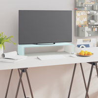 vidaXL TV Stand/Monitor Riser Glass Green 60x25x11 cm