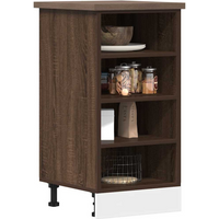 vidaXL Bottom Cabinet Riga Brown Oak 40x44.5x81.5 cm Engineered Wood