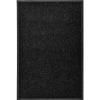 vidaXL Doormat Washable Black 60x90 cm