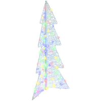 vidaXL Christmas Tree with 100 LEDs Multicolour 120 cm Acrylic