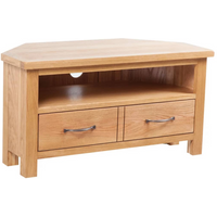 vidaXL TV Cabinet with Drawer 88 x 42 x 46 cm Solid Oak Wood
