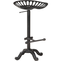 vidaXL Bar Stool Black Cast Iron