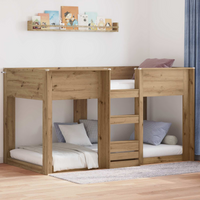 vidaXL Bunk Bed for Kids Artisan Oak 80 x 200 cm Engineered Wood