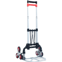 vidaXL Foldable Stair Transport Trolley 70 kg Aluminium Sliver