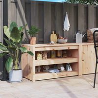 vidaXL Outdoor Kitchen Cabinet MEPPEL 106x55x64 cm Solid Wood Pine