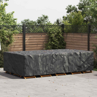 vidaXL Furniture Cover Plain Black 315 x 180 x 74 cm 600D