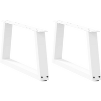 vidaXL Coffee Table Legs V-Shape 2 pcs White 60x(30-31.3) cm Steel