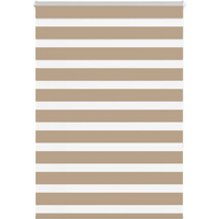 vidaXL Zebra Blind Sand Brown 100x150 cm Fabric Width 95.9 cm Polyester