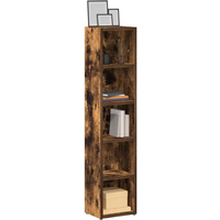 vidaXL CD Cabinets 2 pcs Smoked Oak 21x16x93.5 cm Engineered Wood